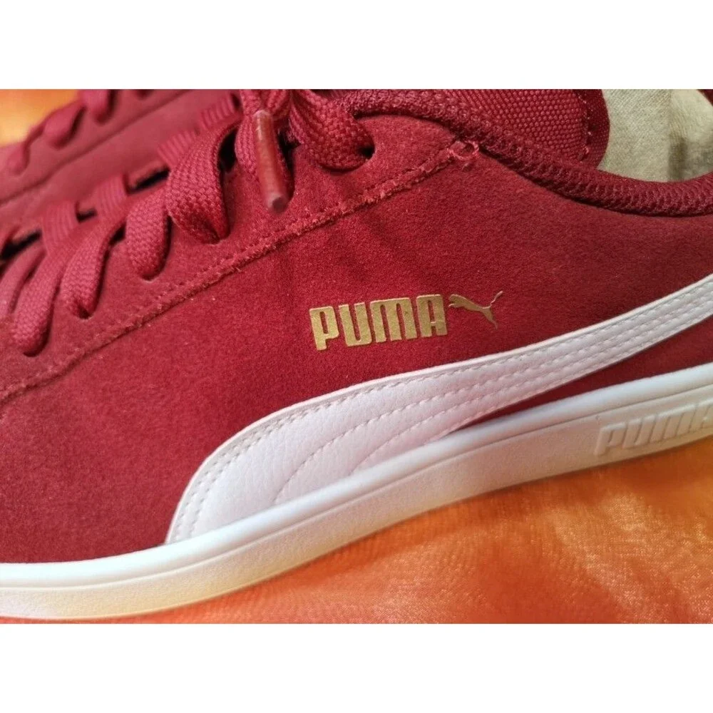 Men's Puma Smash Red Suede Shoes Size 11 Length 29 cm Style 364989-29
